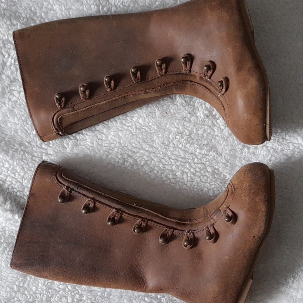 Joyfolie Emelyn leather high fall boots Sable infants 4 baby photoshoot shoes